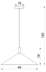 Lampă suspendată pe cablu ANEGA 1xGX53/15W/230V, diametru 40 cm, crem