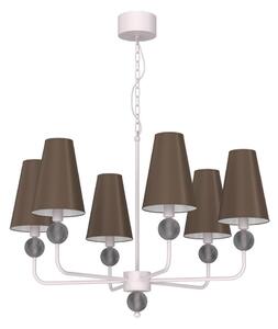 Candelabru cu lanț GRENADA 6xE14/15W/230V gri