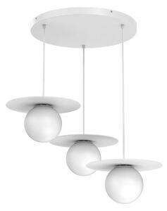 Lustră suspendată pe cablu FLAT 3xE27/15W/230V alb