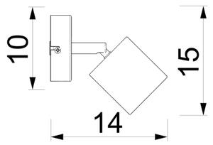 Aplica spot de perete DEMIA 1xGU10/8W/230V bej