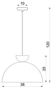 Lustră suspendată pe cablu NEVIS, 1xE27/15W/230V, diametru 38 cm, crem