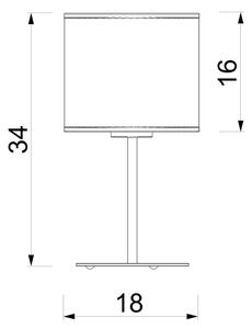 Lampă de masă ARDEN 1xE27/15W/230V bej