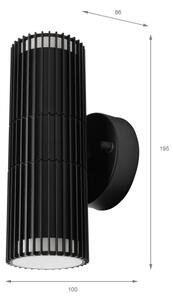 Aplică de perete pentru exterior LANTHEA, spot 2x GU10, 11W, 230V, IP44, negru