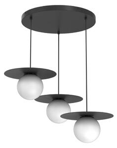 Lustră suspendată cu cablu FLAT 3x E27/15W/230V neagră
