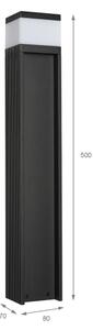 Lampă de exterior VESPER 1xG9/5W/230V IP44 50 cm neagră