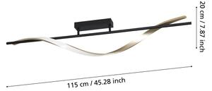 Eglo CONAPRATO 902134-LED Plafonieră LED/20W/230V 2700/4000/6500K negru/auriu