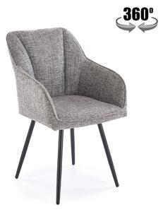 Scaun K576, gri/negru, stofa clasica/otel, 54x60x85 cm