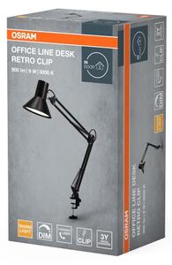 Osram - Lampă de birou LED reglabilă, cu clemă, OFFICE LINE LED/9W/230V 3000K, neagră