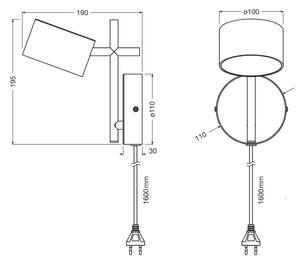 Osram - Aplică de perete LED reglabilă DECOR KYOTO LED/12W/230V neagră