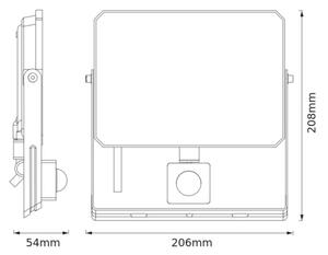 Osram - Proiector LED cu senzor FLOODLIGHT, 50W, 230V, 3000K, IP65, negru