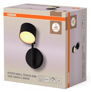 Osram - Aplică de perete LED reglabilă DECOR KYOTO LED/12W/230V neagră