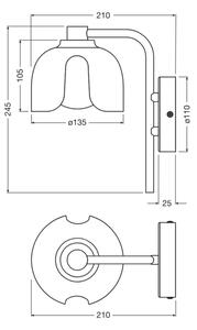 Osram - Aplică de perete DECOR COROLLE 1xG9/20W/230V roșie