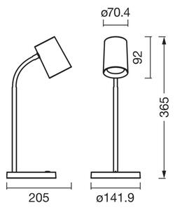 Osram - Lampă de birou DESK LINE, 1x GU10, 9W, 230V, neagră