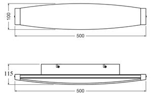 Osram - Aplică de perete LED DECOR FLAT LED/13W/230V gri