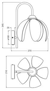 Osram - Lampă de perete DECOR RATTAN 1xE27/15W/230V bej/negru
