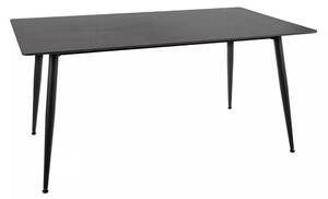 Masa RION, negru cu efect de marmura, ceramica/metal, 160x90x76 cm