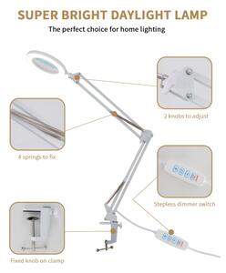 Lampă LED dimabilă de masă cu lupă LED/12W/5V 3000/4200/6000K alb Brilagi
