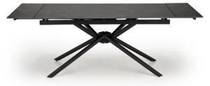 Masa blat ceramica/metal VITORINO, negru, 160/220x90x75 cm