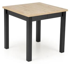 Masa extensibila QUBIK, stejar artisan/negru, PAL laminat, 80/200x80x7