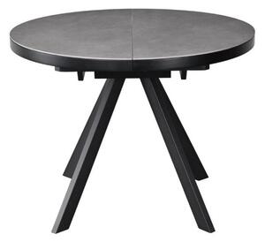 Masa extensibila LIBRA, gri mat/negru, ceramica/metal, 100/130x100x75