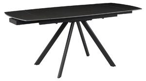 Masa extensibila URSA, negru cu efect de marmura, ceramica/metal, 125/