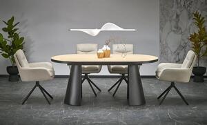 Masa extensibila GIACOMO, stejar/negru, 180/240x100x76 cm
