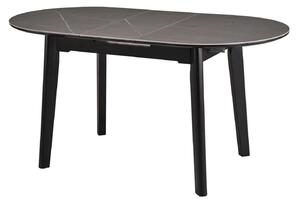 Masa extensibila ARES, gri cu efect de marmura/negru, ceramica/metal
