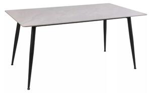 Masa RION, gri cu efect de marmura, ceramica/metal, 160x90x76 cm