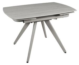 Masa extensibila VIGO, grej cu efect de piatra, ceramica/metal, 120/18