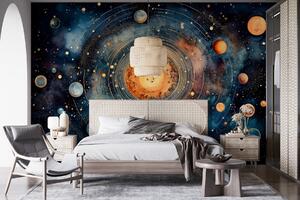 Fototapet Pictura planetelor în spațiu, Fototapet spațiu cosmic, Fototapet populare, w02268 - Tapeko.ro