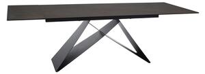 Masa extensibila WESTIN, maro/negru, sticla/ceramica/metal, 160/240x90