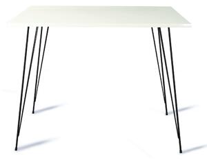 Masa 801CMY2936, alb/negru, PAL melaminat/metal, 90x90x75 cm