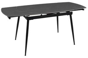 Masa extensibila VELA, gri cu efect de marmura, ceramica/metal, 110/17
