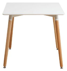 Masa DIDIER 4, alb/stejar, 70x70x74 cm