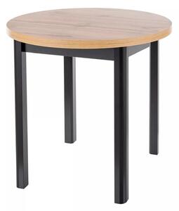 Masa ADAM, stejar artisan/negru, PAL laminat, 80x80x75 cm