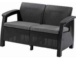 Canapea de gradina CORFU II LOVE SEAT Grafit/ Gri-rece EE