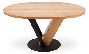 Masa extensibila FANIS, stejar/negru, 120/160x120x78 cm