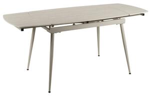 Masa extensibila VELA, grej cu efect de piatra travertin, ceramica/met