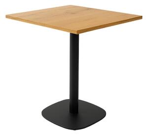 Masă de cafenea 68x68x1,8 stejar Lancelot bază 0966-ARP