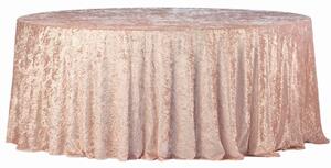 Obrus rotund din catifea roz, cu diametrul de 340 cm, numit "Velvet" din catifea