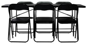 Set Mobilier Catering Exterior – Masă 200x90 cm + 6 Scaune
