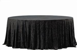 Obrus rotund din catifea neagră, cu diametrul de 340 cm, numit "Velvet"