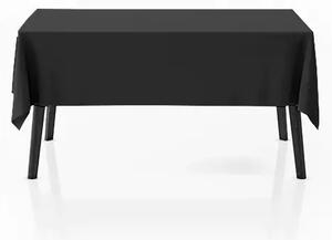 Obrus rezistent la pete pentru masă de banket, măsurând 280x170 cm, în culoarea neagră