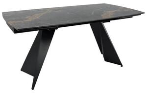 Masa extensibila ECLIPSE, negru cu efect de marmura, ceramica/metal, 1