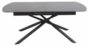Masa extensibila VECTOR, negru mat cu efect de marmura, ceramica/metal
