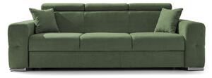 Canapea Extensibilă 3 locuri BELLAGIO, cu tetiere reglabile, 242x95x99 cm, Verde-Enjoy