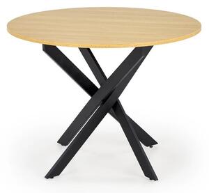 Masa EDGAR, stejar/negru, 100x100x76 cm