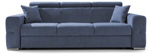 Canapea Extensibilă 3 locuri BELLAGIO, cu tetiere reglabile, 242x95x99 cm, Albastru-Inchis-Enjoy