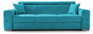 Canapea Extensibilă 3 locuri BELLAGIO, cu tetiere reglabile, 242x95x99 cm, Turcoaz-Enjoy