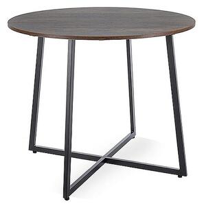 Masa LUNA, maro/negru, PAL laminat/metal, 90x90x76 cm